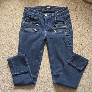 Paige Jeans Womens 25 Edgemont Dark Blue‎ Skinny Denim Pants 25x29